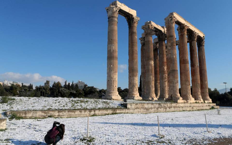 Athens in the snow Multimedia