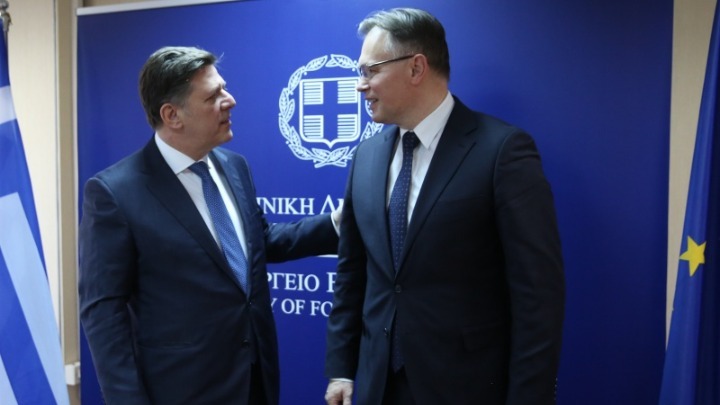 Alternate FM Varvitsiotis meets with visiting Polish Deputy FM Mularczyk
