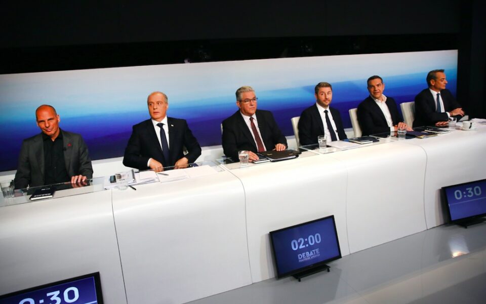 Five Greek party heads to battle it out in TV showdown