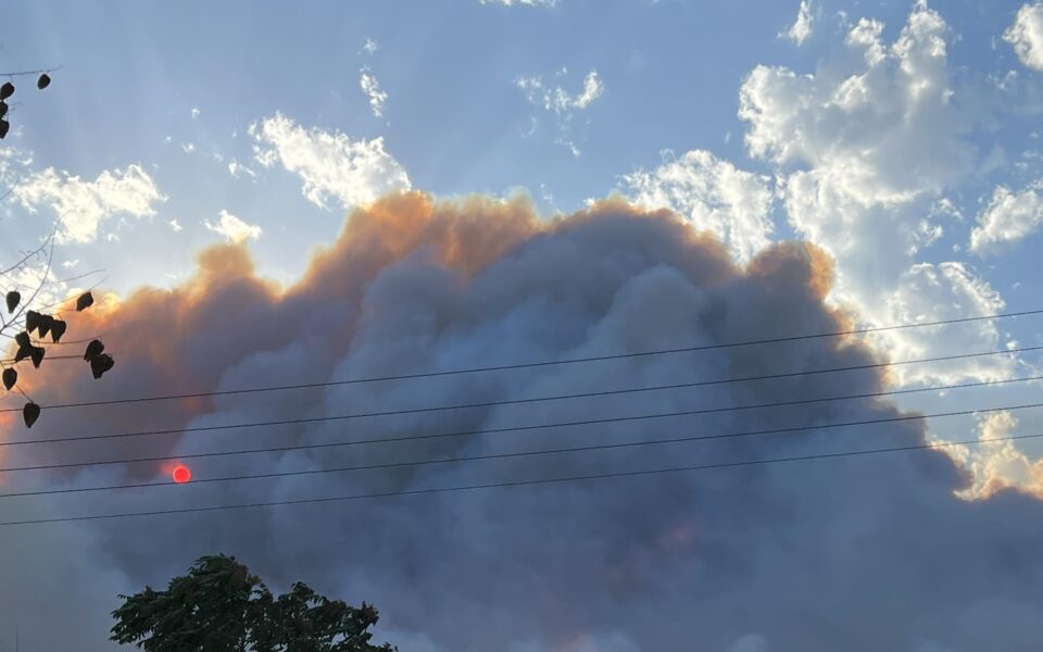 Large wildfire ravages forest in northern Greece as eight villages are evacuated