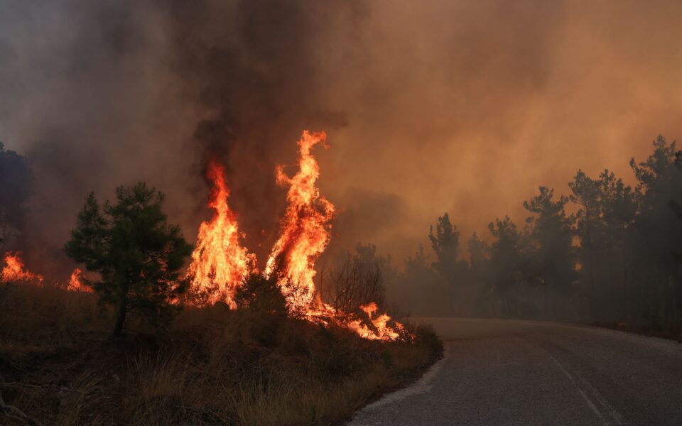 Wildfire in Evros burns for 14th day