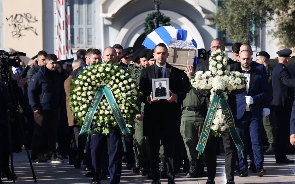 Funeral service held for police officer killed by flare