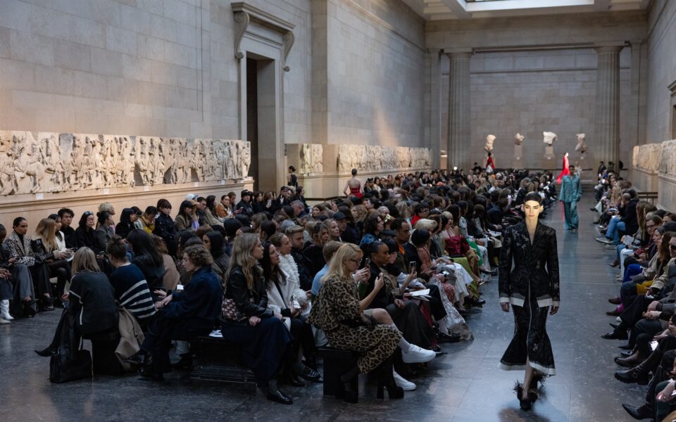 Uproar over fashion show in room housing Parthenon Sculptures