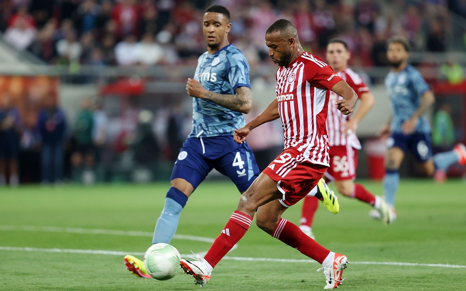 Olympiakos beats Villa again to reach Conference League final