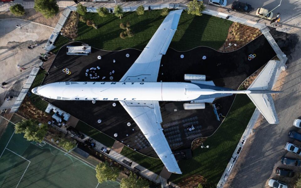 Boeing from Olympic Airways heyday exhibited in Elliniko