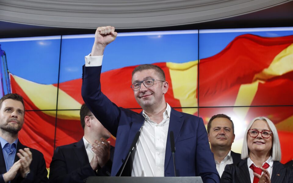 Mickoski says future government ‘will respect Prespa agreement’ but he will use old name