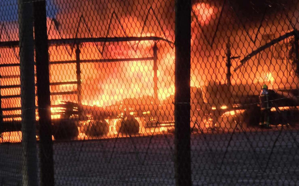 Fire destroys four trucks at Thessaloniki port