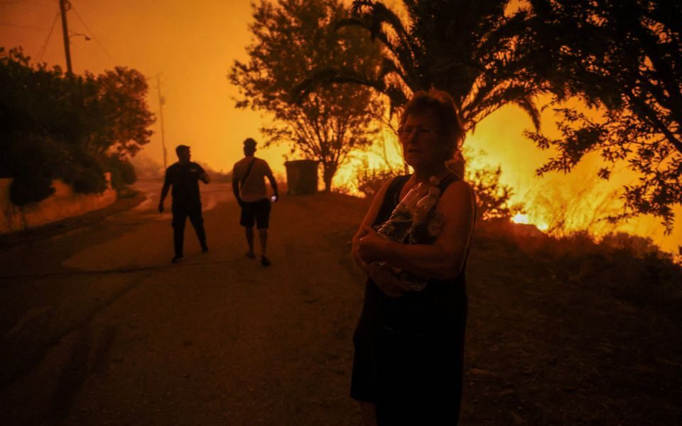 Wildfires ravage Greece amid high winds