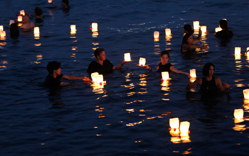 Lanterns released into the sea to commemorate Greece’s deadliest wildfire