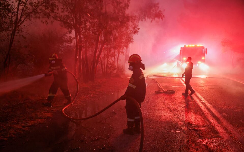 Greek wildfire rages near Athens; towns, hospitals evacuated