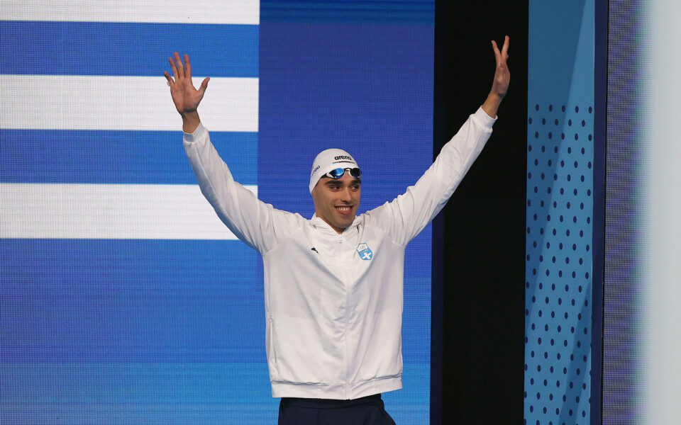 Apostolos Christou wins silver medal in men’s 200m backstroke