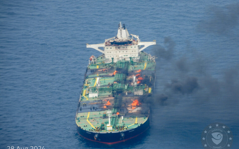 Iran claims Yemen’s Houthi rebels will allow rescuers to salvage oil tanker ablaze in Red Sea