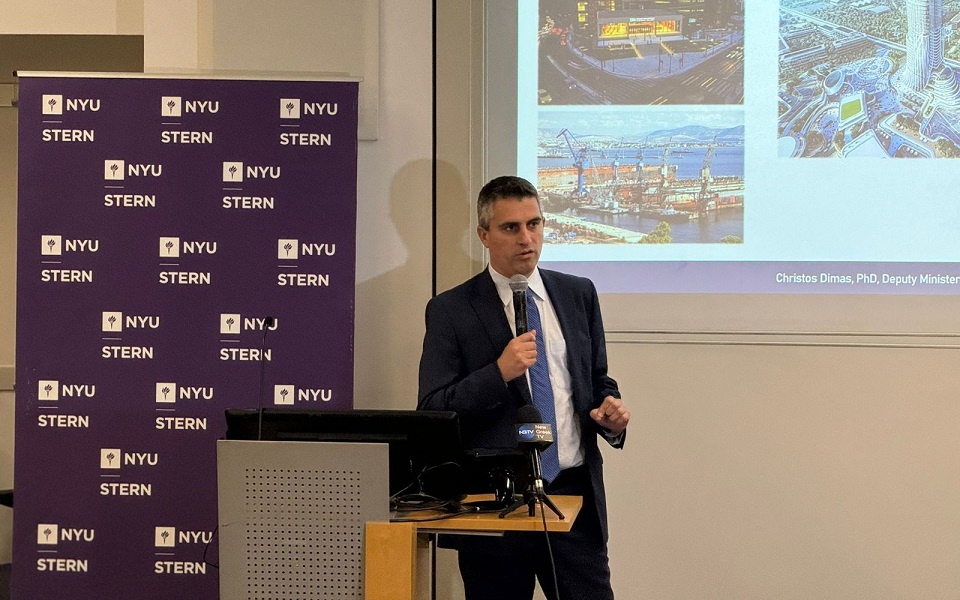 Greece’s economic progress highlighted by deputy minister Christos Dimas at NYU Stern