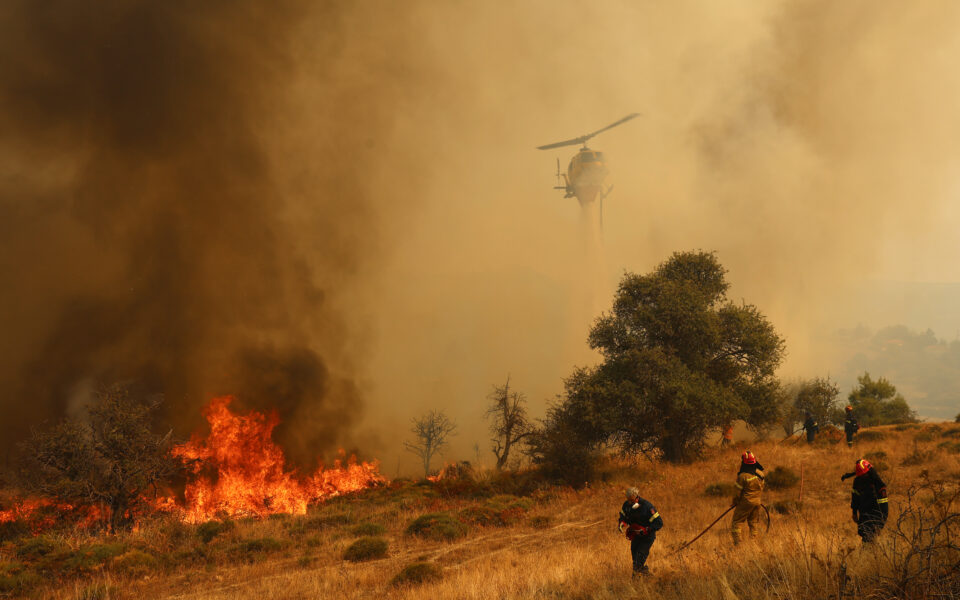 Wildfire in Corinthia rages for third day, optimism grows as winds ease