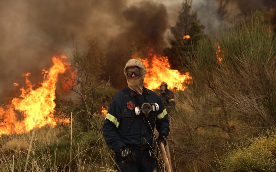 Firefighters combat scattered flames as Corinthia wildfire enters fourth day