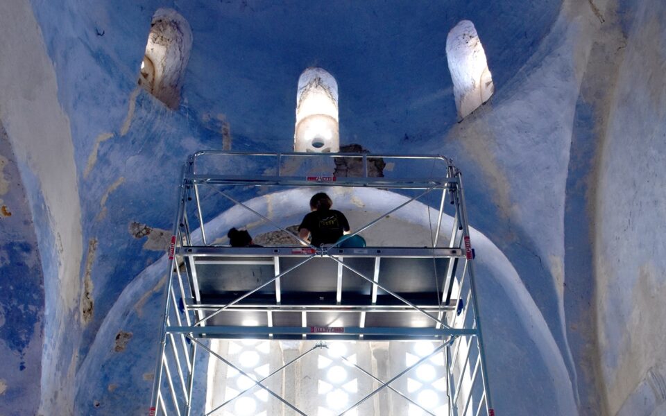 Byzantine church in Albania showing its true colors